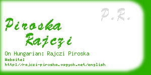 piroska rajczi business card